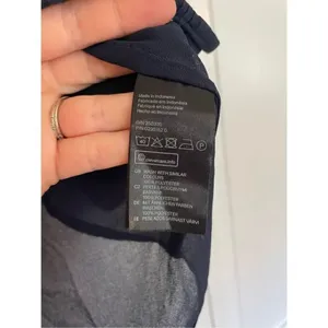 H&M navy pleat front blouse thumbnail 4