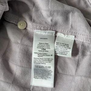 Madewell Garment Dyed Checkerboard Button Up Shirt NL027 Dusty Lavender Size XXL thumbnail 10