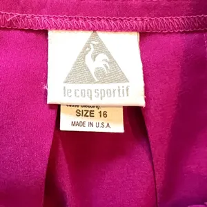 le coq sportif Womens Skirt Size 16 Pink Pleats Preppy Side Zip Colorful Comfort thumbnail 3