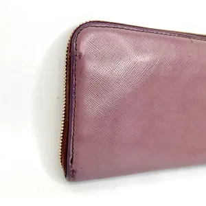 Prada Purple Saffiano Leather Zippy Wallet thumbnail 10