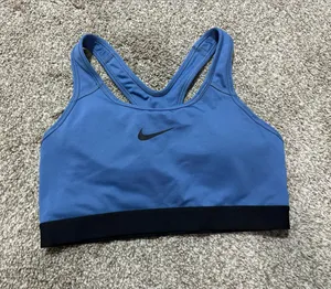 Nike Blue Racerback Bikini Top with Black Band thumbnail 1
