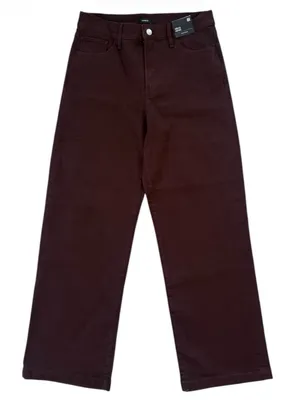 NWT Express Brown High Rise Wide Leg Jeans with Hyper Stretch Size 8R thumbnail 1