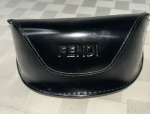 Fendi Glossy Black Eyewear Case with Embossed Logo thumbnail 1