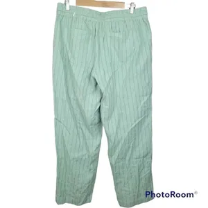 ✨Soft surroundings metallic striped linen blend elastic waist pants✨ thumbnail 6