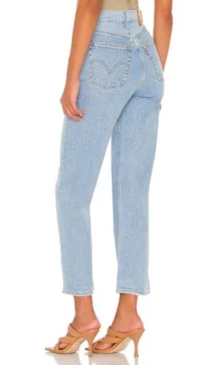 Levi's X Revolve Ribcage Straight Ankle Jeans in Jazz Time with Distressing thumbnail 3