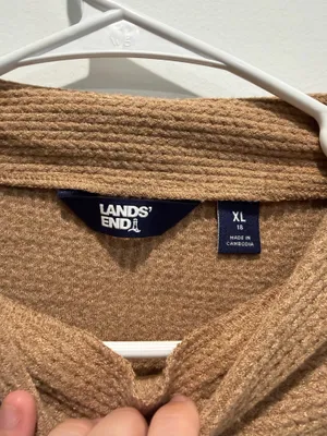 Lands' End Brown Mockneck Sweater thumbnail 3