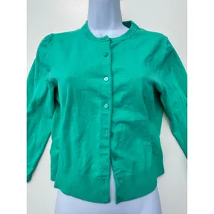 Lilly Pulitzer Cotton Green Button Down Cardigan M thumbnail 2