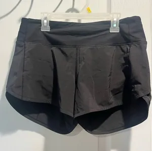 Black Lululemon Speed Up Shorts 4" thumbnail 1