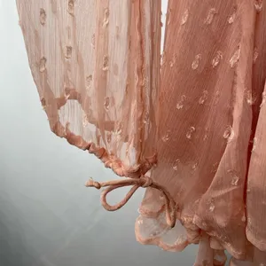 Free‎ People Long Sleeve Daliah Mini Dress in Peach Size Extra Small thumbnail 6