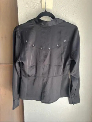 Idyllwind Miranda Lambert black tie front Western studded button up blouse Small thumbnail 4