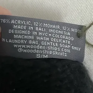Wooden Ships • Black White Boo Halloween Sweater Mohair Wool thumbnail 6