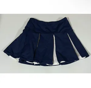Squad On Navy Blue White Pleated Cheer Cheerleading Mini Skirt Bottoms Size M 🤍💙 thumbnail 4