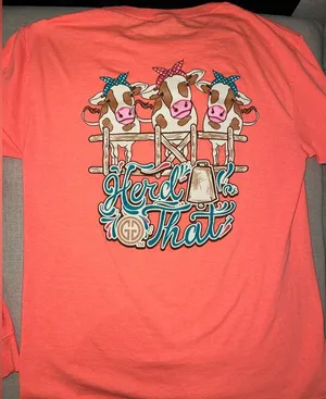 Girlie Girl Coral Long sleeve tshirt thumbnail 4