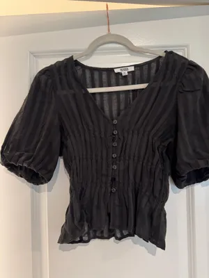 Black Sheet Blouse thumbnail 2