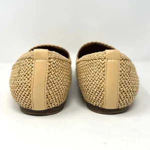 Zodiac Hill Natural Beige Raffia Woven Slip On Pointed Toe Loafers Size 8 thumbnail 5
