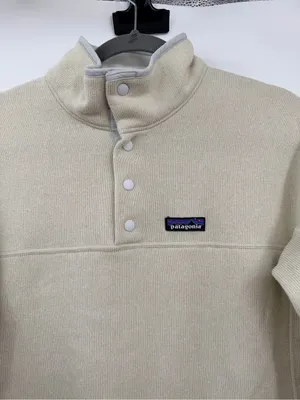Patagonia Better Sweater Marsupial Pullover‎ Women L Cream Snap Fleece thumbnail 4
