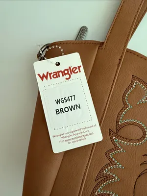 Wrangler nwt Brown Shoulder Bag with Western Buckle Detail approx 13.5 x 17 thumbnail 4