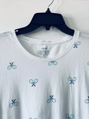 J.Crew Tennis Print Tee — Tenniscore Aesthetic thumbnail 2