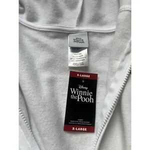 DISNEY Winnie The Pooh Women's Full Zip Sweatshirt Hoodie XL White NWT #33 thumbnail 14
