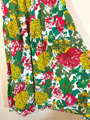 Floral Colorful Tiered Maxi Summer Dress Size XS thumbnail 5