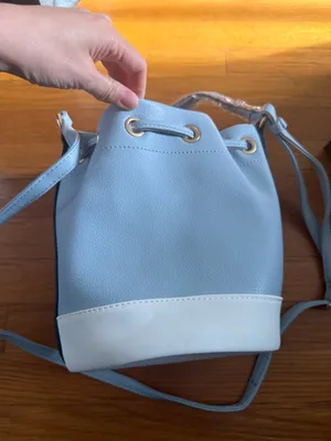 BADGLEY MISCHKA NEW YORK THE RAE BUCKET BAG in Blue & White NWT thumbnail 7