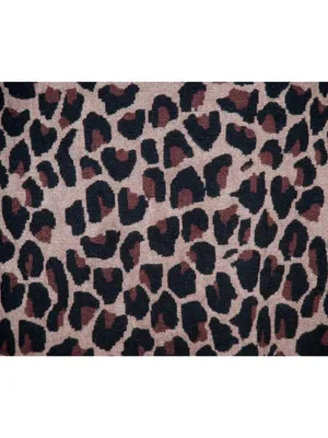Cato Brown Leopard Animal Print Sweater Dress Size L Sexy Bodycon V-neck Stretch thumbnail 6