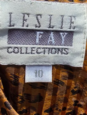 vintage 1980s Leslie Fay sheer animal-print midi dress 10 thumbnail 9