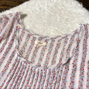 Aerie Floral Stripe Cap Sleeve Top thumbnail 7