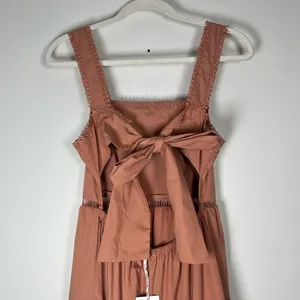 By The River NWT Tiered Tie Back Maxi Dress With Crochet Inset Detail Sz S thumbnail 9