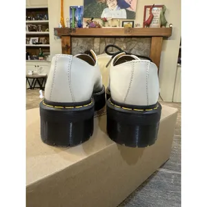Dr. Martens 1461 Quad Leather Oxfords Platform Shoes White US Mens 7/ Womens 8 thumbnail 6