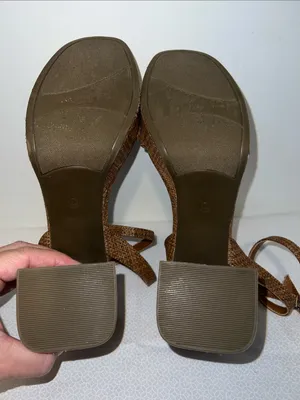 Marc Fisher Brown Woven Platform Block Heels thumbnail 5