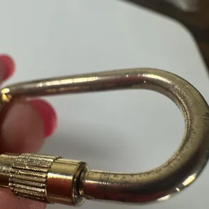 CELINE Keychain Womens One Size Gold Key Shape Horse Carriage Logo Made Italy thumbnail 5