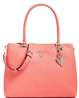 Guess Coral Destiny Shoulder Strap Handbag Faux Leather Minimalist Travel Preppy thumbnail 1