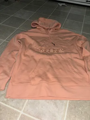Reebok large logo Hoodie with Pocket Dusty Coral Size M thumbnail 4
