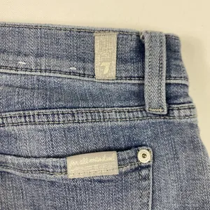 7‎ For All Mankind Josefina Jeans Womens 28 Blue Boyfriend Distressed Raw Hem thumbnail 8