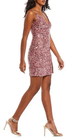 Dillard's V-neck Sequin Dress thumbnail 3