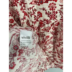 Vivilli Womens Blouse Floral Boho Tassel Tie Flutter Sleeve White Red Large thumbnail 5