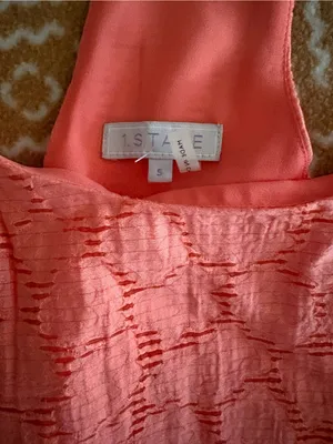 1. State Coral Pink Textured Slip Dress thumbnail 3