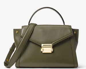 Michael kors Whitney Medium Leather‎ Satchel green crossbody thumbnail 1