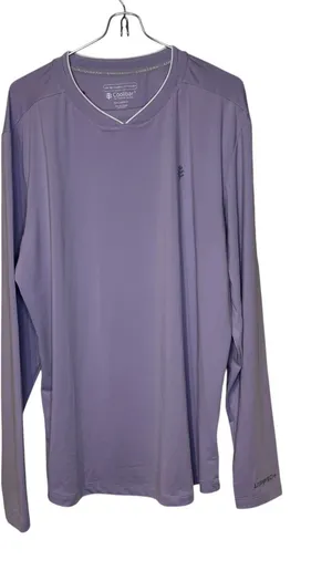 Coolibar Womens Top UPF 50+ V-Neck Tiebreaker Performance Long‎ Sleeve Medium thumbnail 1