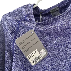 Gymshark NEW Vital Seamless Long Sleeve Crop in Indigo Marl thumbnail 5