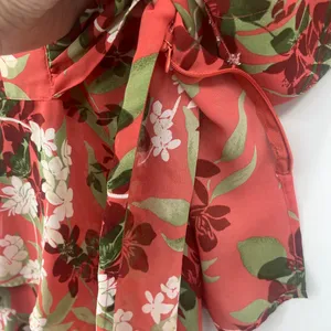Emma Jame Boho 2 Piece Skirt Set Cottagecore Floral Rust Romantic Flowy Chiffon thumbnail 10