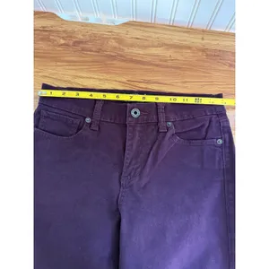 Lucky Brand Brooke Legging Jeans Purple Velour Skinny Pants Size 6/28 thumbnail 11