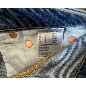 American Eagle High Rise Festival Mini Stripe Denim Skirt Blue Size 0 Short thumbnail 7