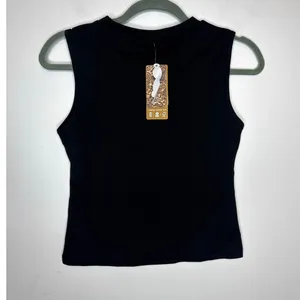 NWT OGL Move Black Sleeveless High Neck Shell Brami Tank Top Women Size XS thumbnail 2