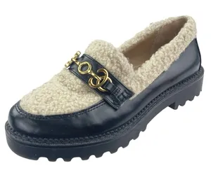 Circus by Sam Edelman Deana Black Sherpa Slip On Chunky Platform Loafers Shoes 6 thumbnail 1
