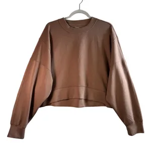 YPB Abercrombie &‎ Fitch Motion Oversized Cropped Sweatshirt Brown XL Athleisure thumbnail 1