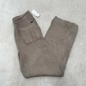 PacSun‎ Baggy Herringbone Knit Pants Taupe Brown Cotton Drawstring Womens S NEW thumbnail 9