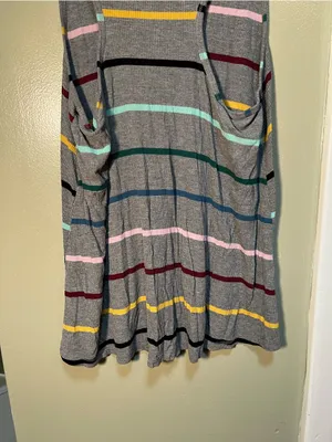 Torrid Super Soft Ribbed Tank Top V-Neck Gray‎ Stripes 00 thumbnail 6