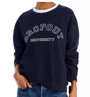 KULE Organic Cotton Raleigh Dropout University Crewneck Sweatshirt Women’s Large thumbnail 1